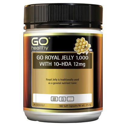 Sữa ong chúa GO Healthy 1000mg 10 HDA 12mg 180 viên nang 