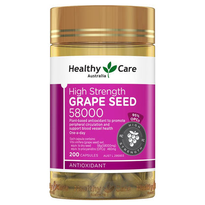 Healthy Care Grape Seed 58000 200 Capsules