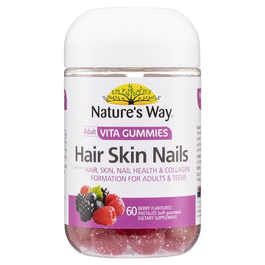 Kẹo dẻo Nature's Way Adult Vita Gummies Hair Skin Nail 60 viên 