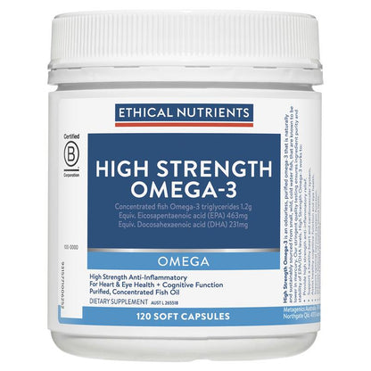 Viên nang Omega-3 cường độ cao Ethical Nutrients 120 viên 