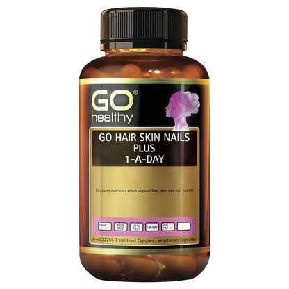 Viên uống GO Healthy Hair Skin Nails Plus 1-A-Day 100 viên nang rau 