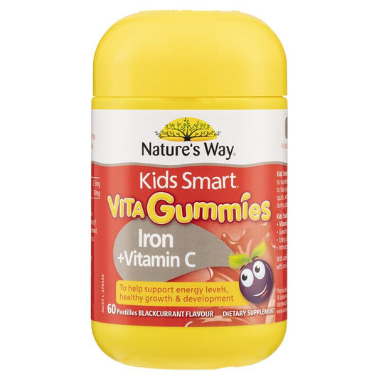 Kẹo dẻo Nature's Way Kids Smart Vita Gummies bổ sung sắt + vitamin C 60 viên 