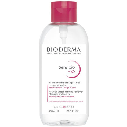 Nước tẩy trang Bioderma Sensibio H2O Micellar Water 850ml dạng chai bơm 