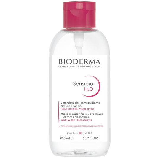 Nước tẩy trang Bioderma Sensibio H2O Micellar Water 850ml dạng chai bơm 