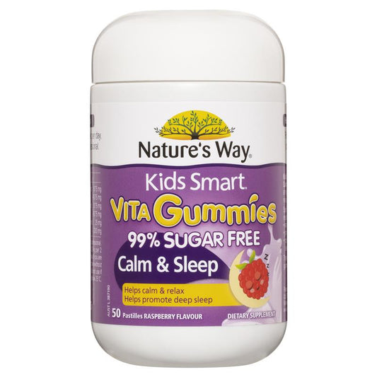 Kẹo dẻo Nature's Way Kids Smart Vita Gummies không đường giúp ngủ ngon và bình tĩnh 50 viên 