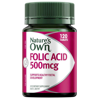 Nature's Own Folic Acid 500mcg 120 Viên 