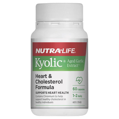 Nutra-Life Kyolic 陈蒜提取物心脏和胆固醇配方 60 粒胶囊