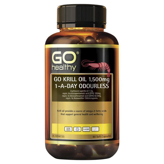 GO Healthy Krill Oil 1500mg 60 Capsules