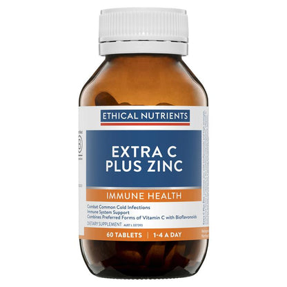 Viên uống bổ sung kẽm Ethical Nutrients Extra C Plus Zinc 60 viên 