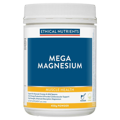 Ethical Nutrients Mega Magnesium 450g Bột Cam Quýt 