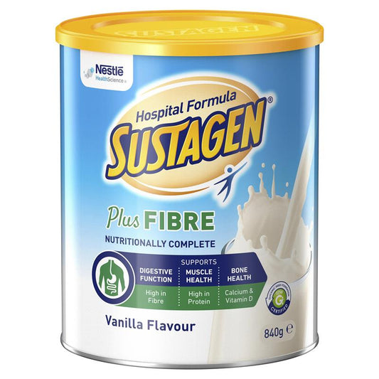 Sustagen Hospital Formula + Thực phẩm bổ sung dinh dưỡng Fibre hương vani 840g 