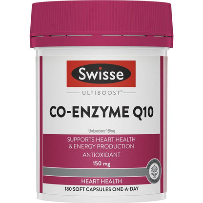 Swisse Ultiboost 辅酶 Q10 150 毫克 180 粒胶囊