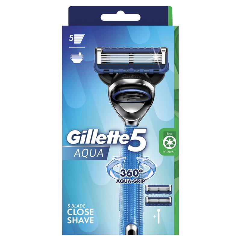 Dao cạo râu Gillette 5 Aqua + 2 lưỡi dao thay thế 