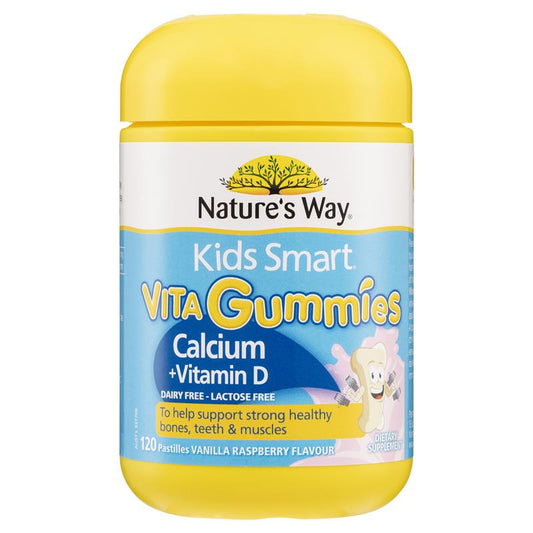 Kẹo dẻo Nature's Way Kids Smart Vita Gummies bổ sung Canxi + Vitamin D 120 viên 