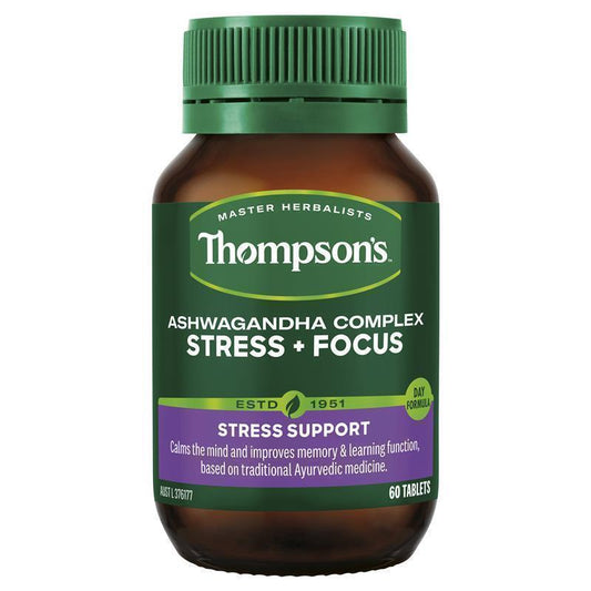 Thompsons Ashwagandha Complex Stress + Focus 60 Tablets