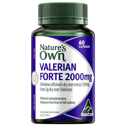 Nature's Own Valerian Forte 2000mg 60 Capsules