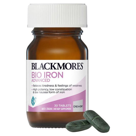 Vitamin hỗ trợ năng lượng nâng cao Blackmores Bio Iron 30 viên 