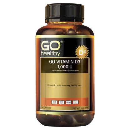 GO Healthy 维生素 D3 1000IU 150 粒软胶囊