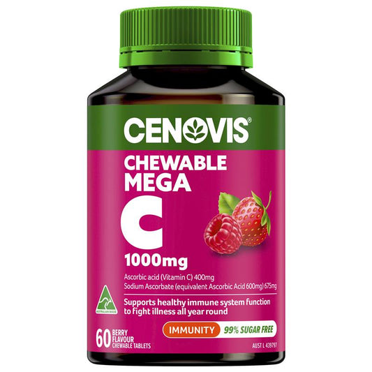 Cenovis 咀嚼片，超级维生素C，1000毫克，浆果味，60片