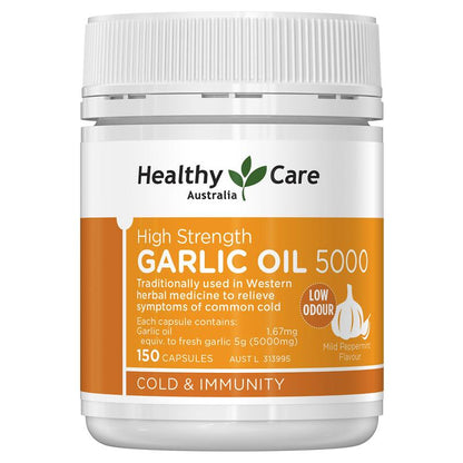 Dầu tỏi Healthy Care High Strength 5000mg 150 viên nang 