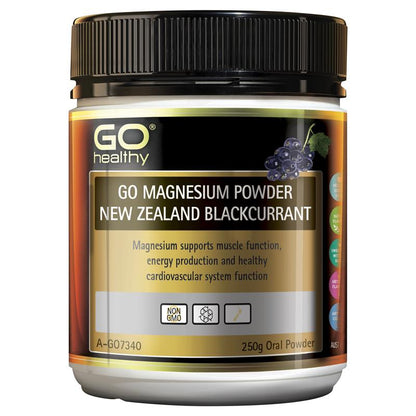 Bột Magie GO Healthy New Zealand Blackcurrant 250g 