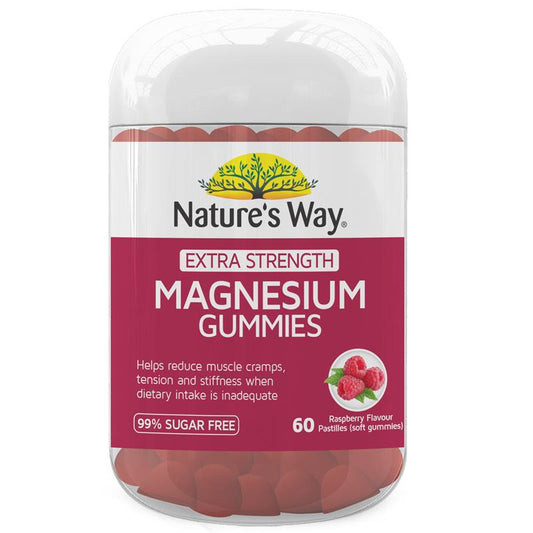 Kẹo dẻo bổ sung Magiê Nature's Way Extra Strength 60 viên 