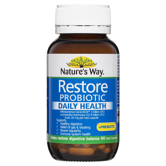 Viên uống bổ sung lợi khuẩn Nature's Way Restore Daily Probiotic 90 viên 