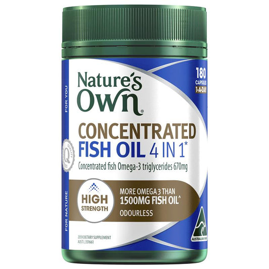 Dầu cá cô đặc Nature's Own 4 trong 1 180 viên nang 