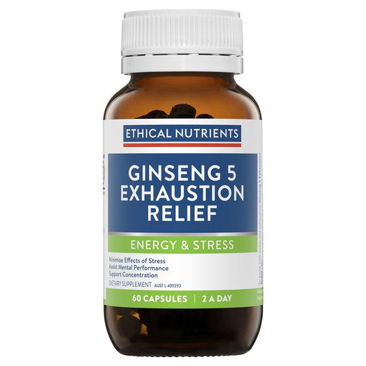Ethical Nutrients Ginseng 5 Exhaustion Relief 60 Capsules