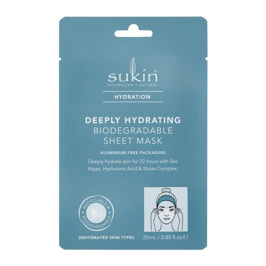 Sukin Hydration Deeply Hydrating Biodegradable Sheet Mask 25ml