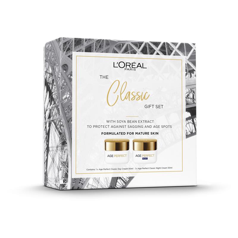 Bộ quà tặng kem dưỡng da ban ngày và ban đêm L'Oreal Paris Age Perfect Classic 