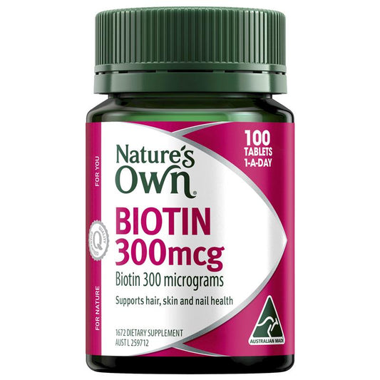 Nature's Own Biotin 300mcg 100 Viên 