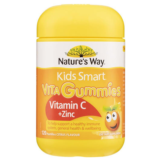 Kẹo dẻo Nature's Way Kids Smart Vita Gummies Vitamin C + Kẽm 120 viên 