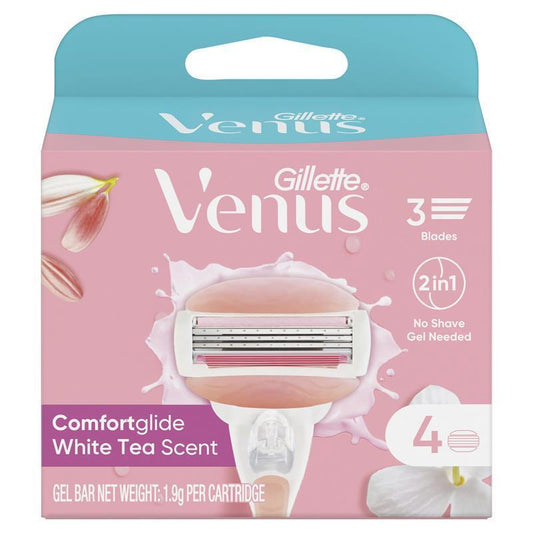 Bộ 4 lưỡi dao cạo râu Gillette Venus Comfort Glide White Tea 