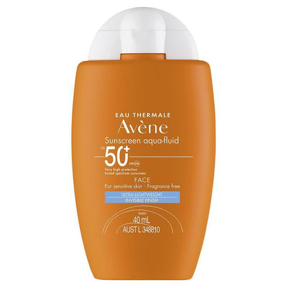 Avene Sunscreen Aqua-fluid SPF50+ 40ml - For Sensitive Skin