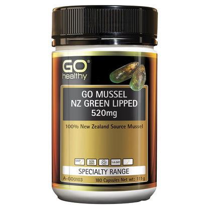 GO Healthy GO Mussel NZ Green Lipped Mussel 520mg 180 Viên Nang 
