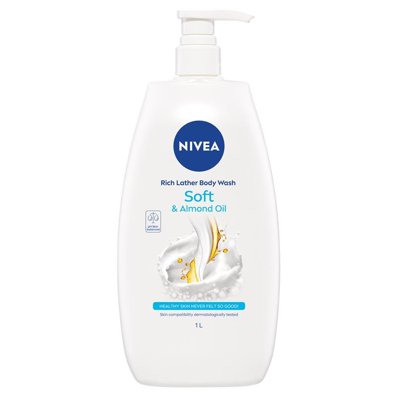 NIVEA Rich Moisture Soft Shower Gel Body Wash 1L