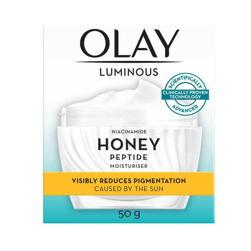 Olay Luminous Niacinamide Honey Peptide Moisturiser 50g