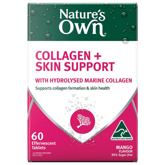 Viên sủi Nature's Own Collagen + Skin Support 60 viên 