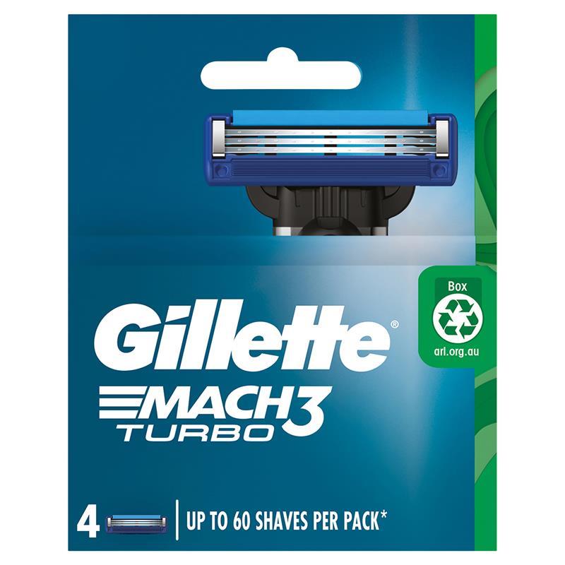Hộp mực 3D Gillette Mach 3 Turbo 4 gói 