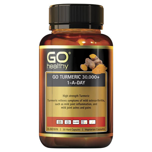 GO Healthy Turmeric 30000+ 1 A Day 30 Vege Capsules