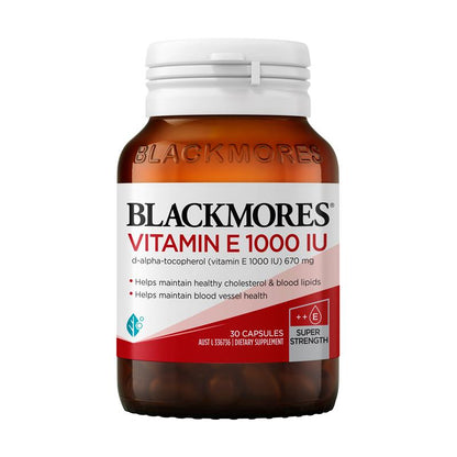 Blackmores 维生素E 1000IU 胆固醇健康 30粒胶囊