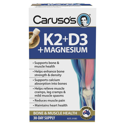 Caruso's Vitamin K2 + D3 + Magnesium 30 Tablets