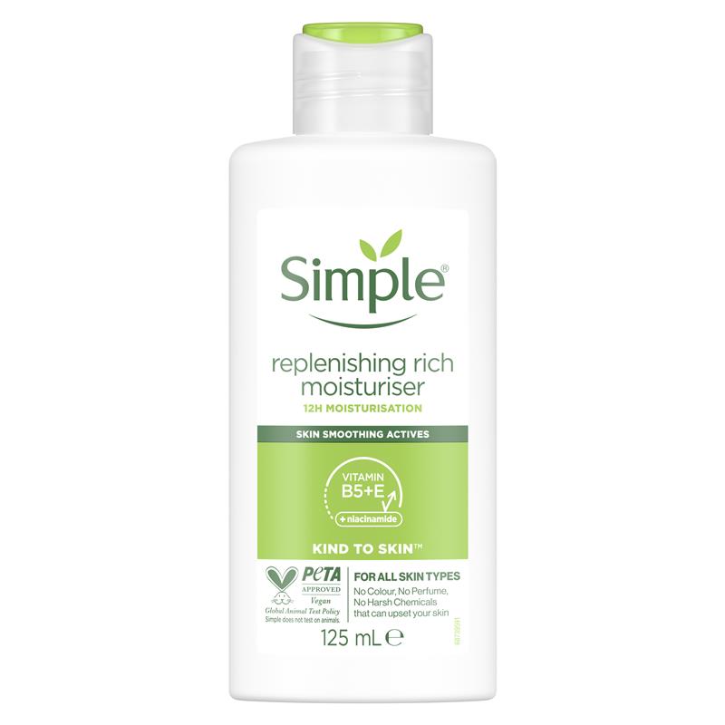 Kem dưỡng ẩm Simple Kind To Skin Rich Moisturiser Replenishing 125ml 