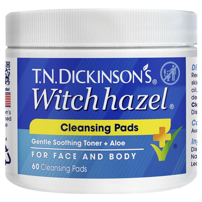 TN Dickinsons Witch Hazel Face Wipes 60