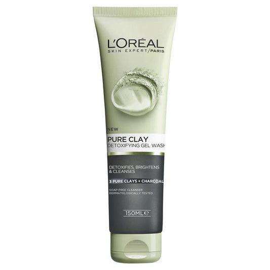 L'Oreal Paris Pure Clay Charcoal Detoxifying Gel Wash 150ml