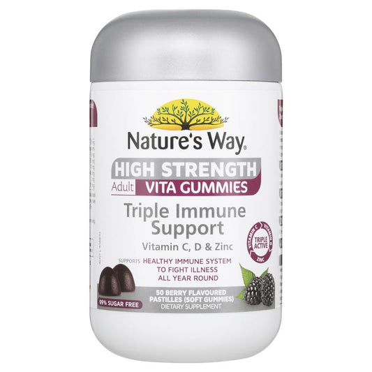 Kẹo dẻo Nature's Way Adult Vita Gummies tăng cường hệ miễn dịch gấp 3 lần, 50 viên 