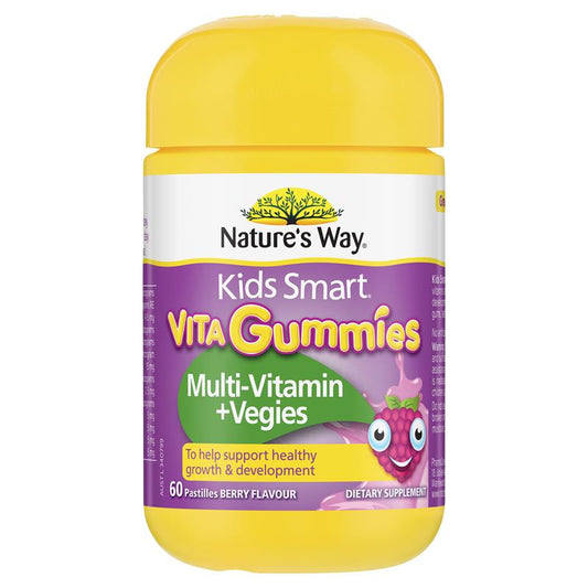 Kẹo dẻo Nature's Way Kids Smart Vita Gummies Multi-Vitamin + Vegies 60 viên 