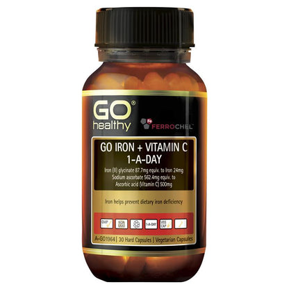 GO Healthy Sắt + Vit C 500mg 30 Viên nang thực vật 