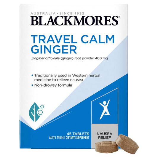 Vitamin chống buồn nôn Blackmores Travel Calm Ginger 45 viên 